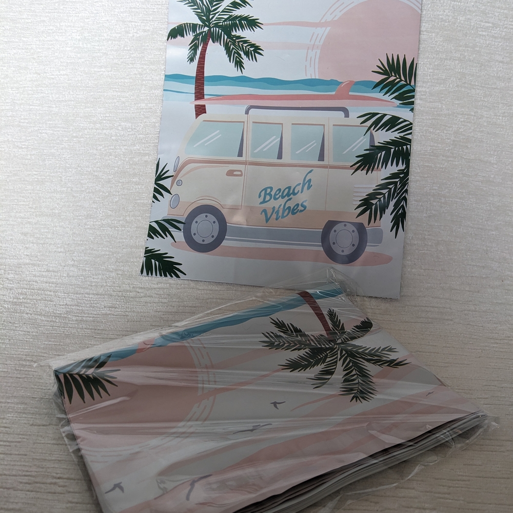 Beach Vibes Polymailers 20 Pk Very Thick Material 10" By 13" - Picture 3 of 6